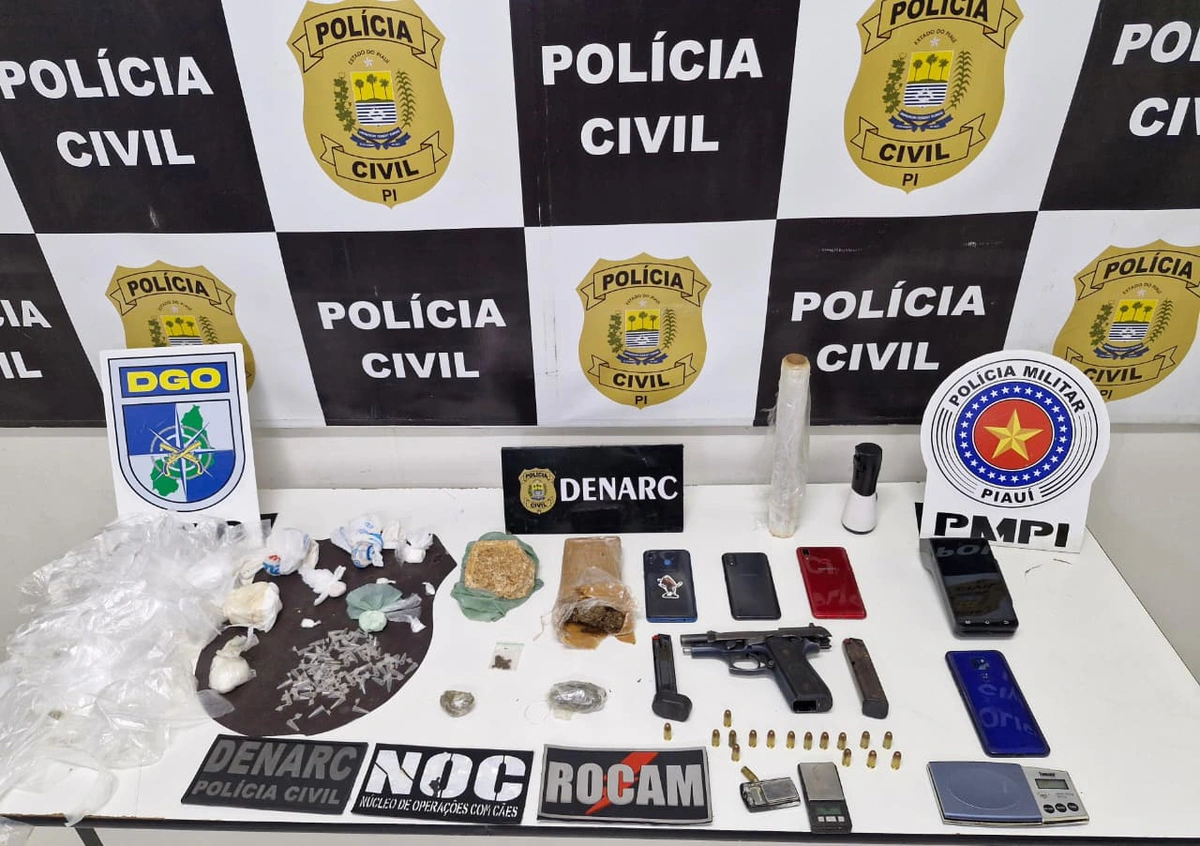 Itens apreendidos pela polícia
