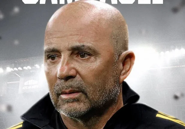 Jorge Sampaoli no anúncio da volta ao Atlético-MG