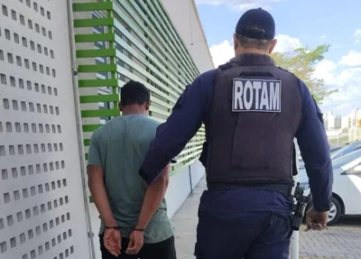Maciel Craveiro do Nascimento sendo conduzido para a Casa da Mulher Brasileira