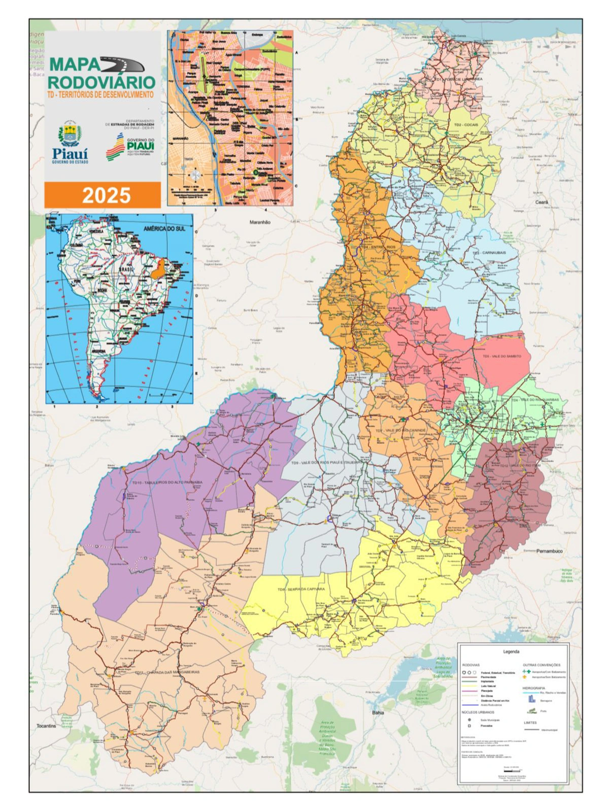 Mapa Rodoviário 100% atualizado