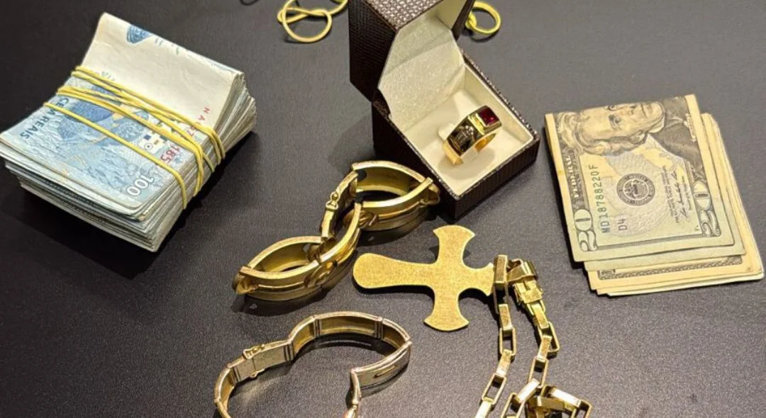 Material encontrado durante operação