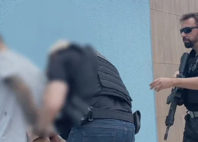 Momento da prisão de Wilson Cristino de Souza Neto