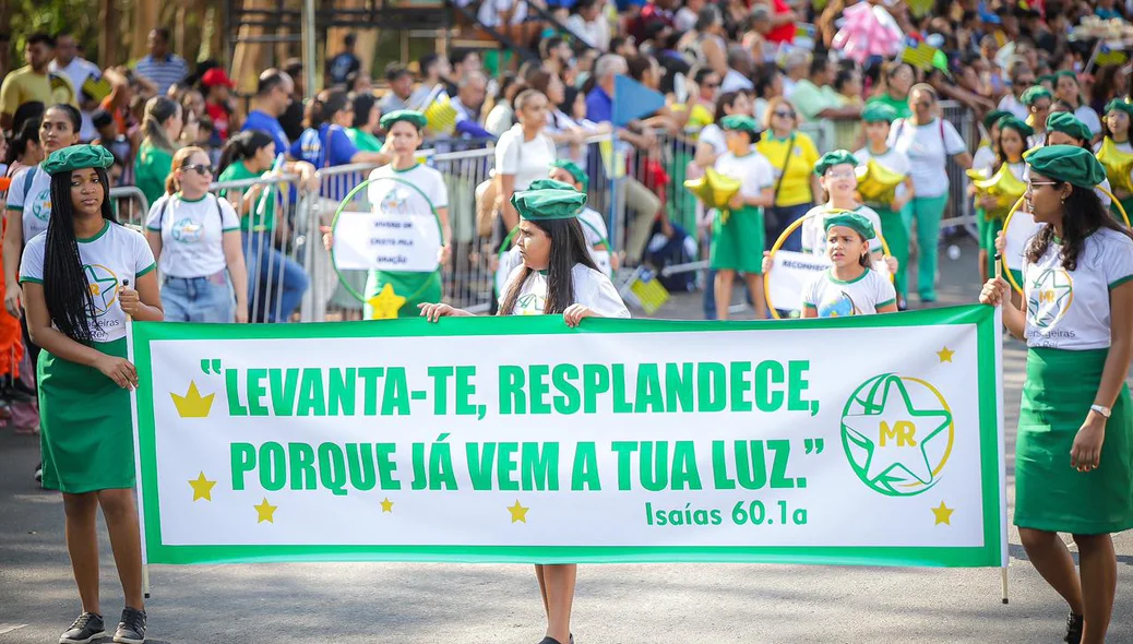 Momento do desfile