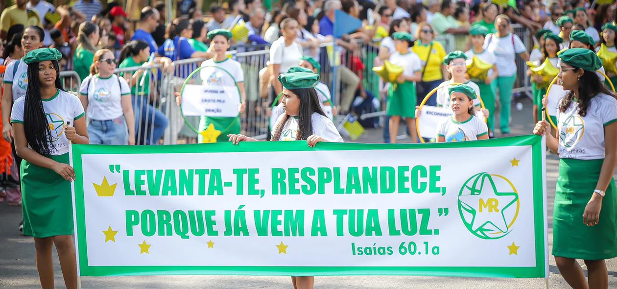 Momento do desfile