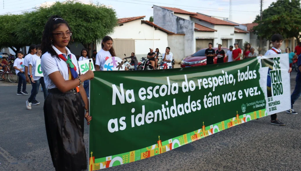 Momento do desfile
