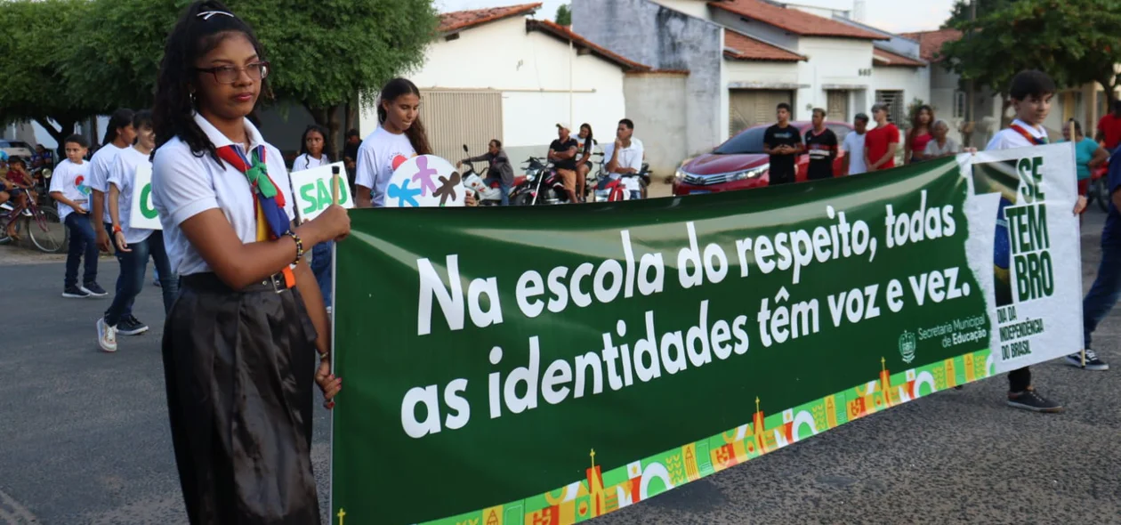 Momento do desfile