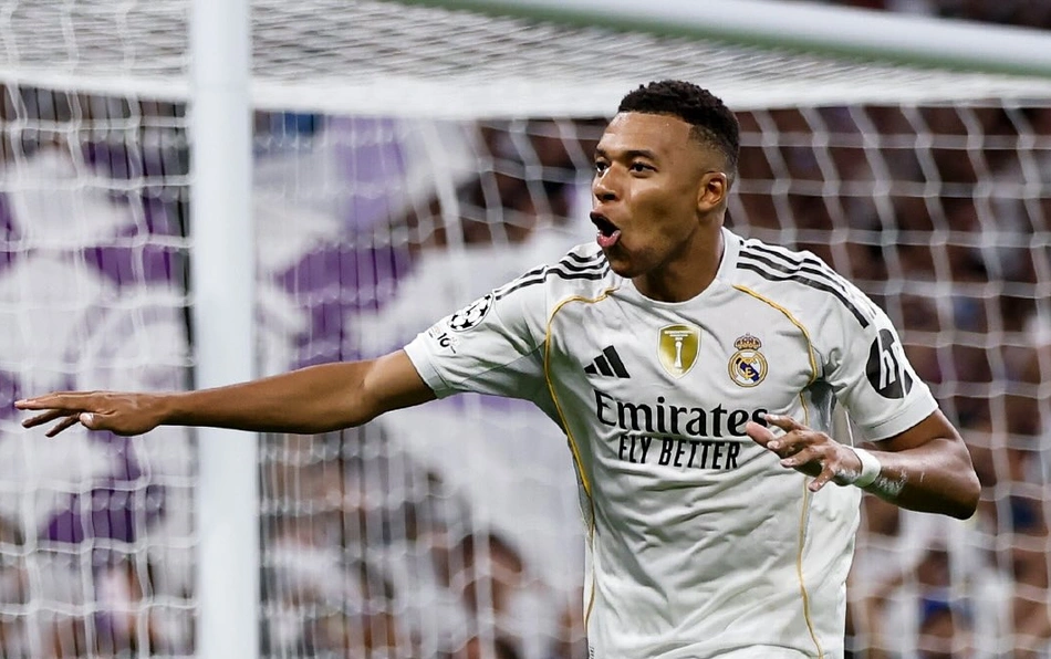 O Real Madrid derrotou o Marseille por 2 a 1, com dois pênaltis convertidos por Mbappé.