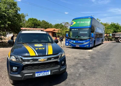 Ônibus da empresa Real Maia foi abordado pela PRF em Caxias