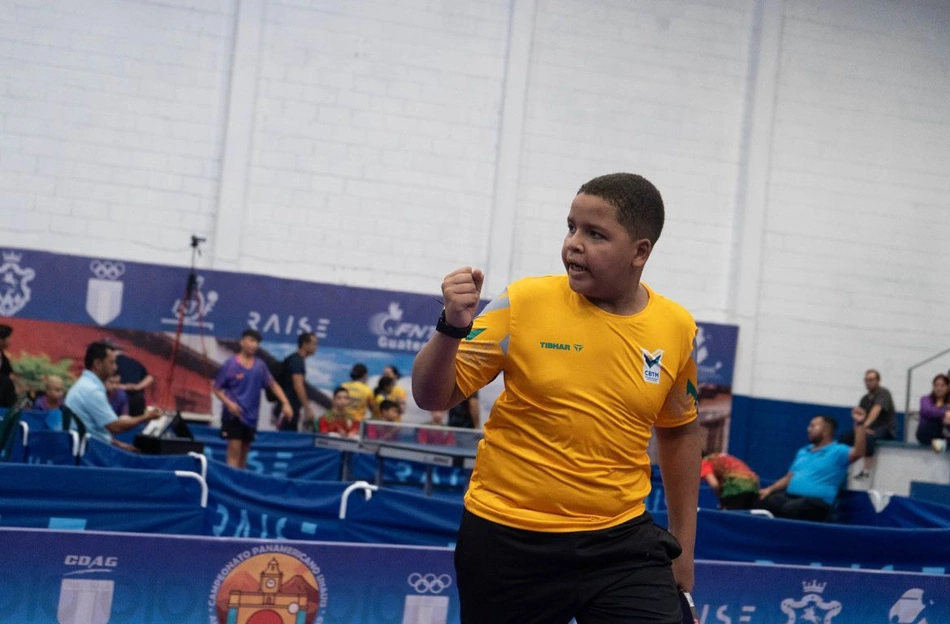 Piauiense conquista medalha de prata no Pan-Americano Sub-13 de Tênis de Mesa