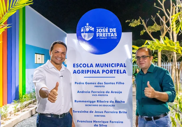 Prefeitura de José de Freitas inaugura reforma e ampliação da Escola Municipal Agripina Portela