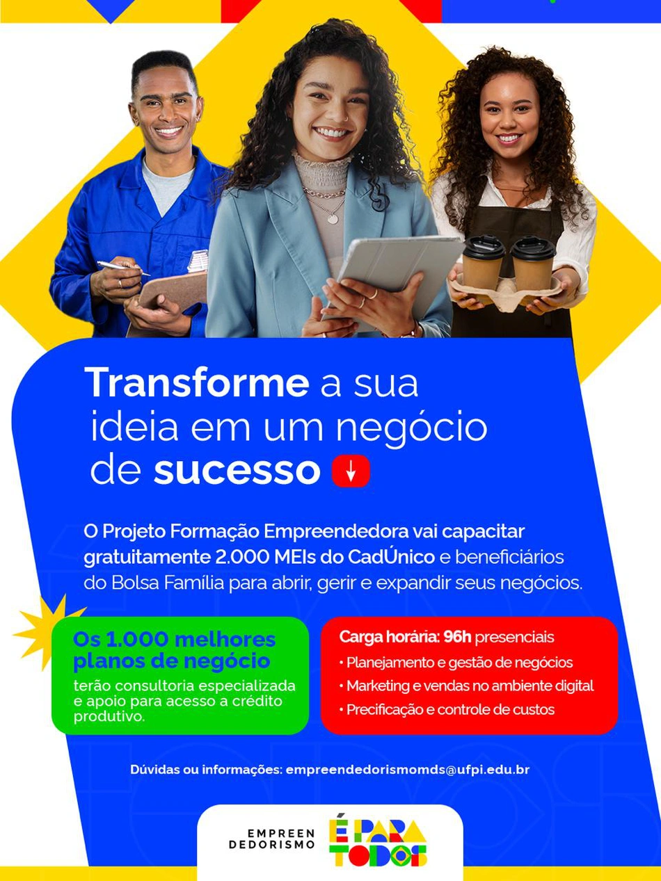 Projeto Empreendedorismo É Para Todos do Ministério do Desenvolvimento Social