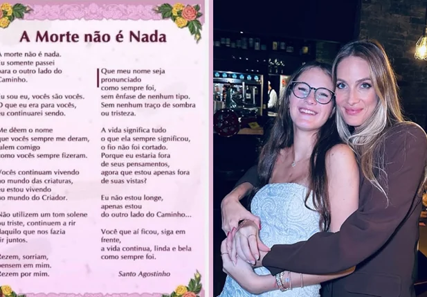 Publicação da modelo Schynaider Moura nas redes sociais