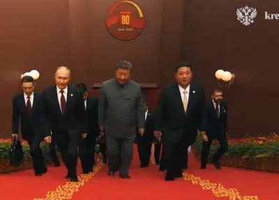 Putin, Kim Jong-un e Xi Jinping