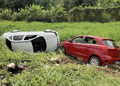 Acidente com dois carros na BR 343 deixa feridos