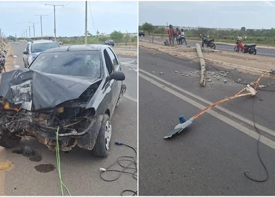 Acidente na Avenida Poty Velho deixa moradores sem energia