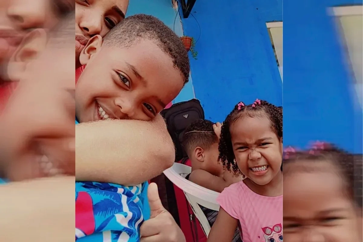 Ágatha Isabelly, de 6 anos, e Allan Michael, de 4 anos.