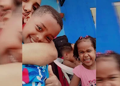 Ágatha Isabelly, de 6 anos, e Allan Michael, de 4 anos.