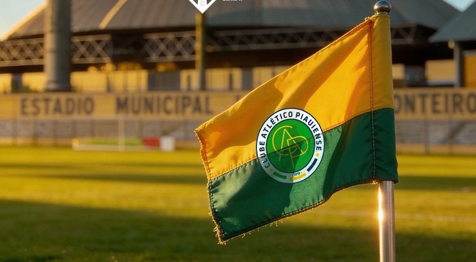 Bandeira do Atlético Piauiense no estádio Lindolfo Monteiro