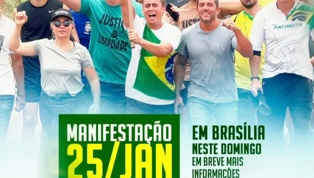 Cartaz de divulgação da manifestação em Brasília