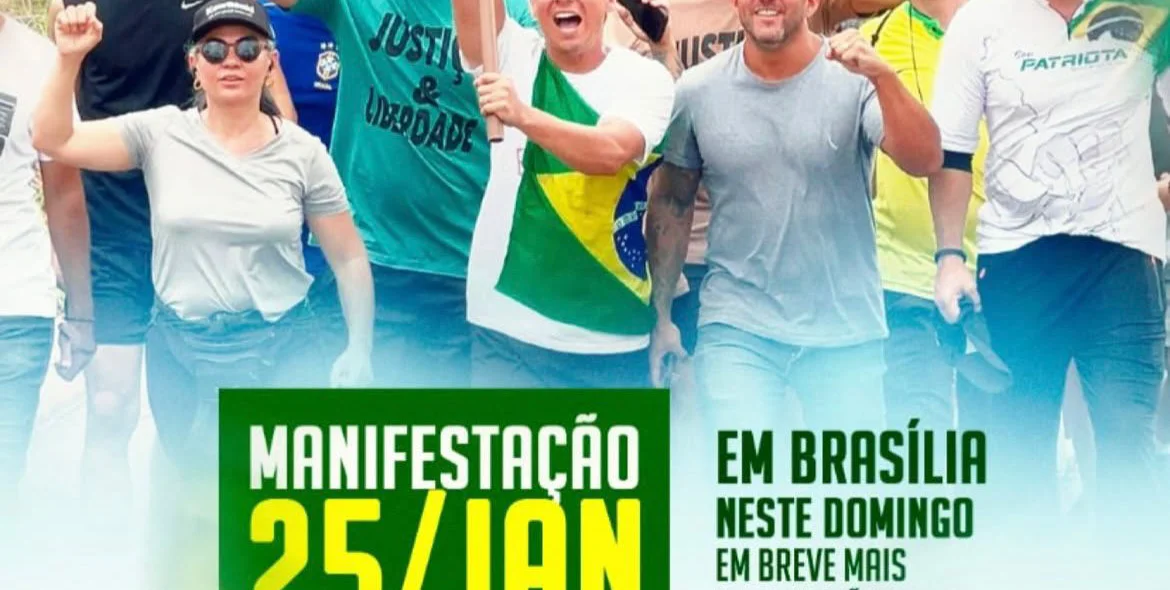 Cartaz de divulgação da manifestação em Brasília
