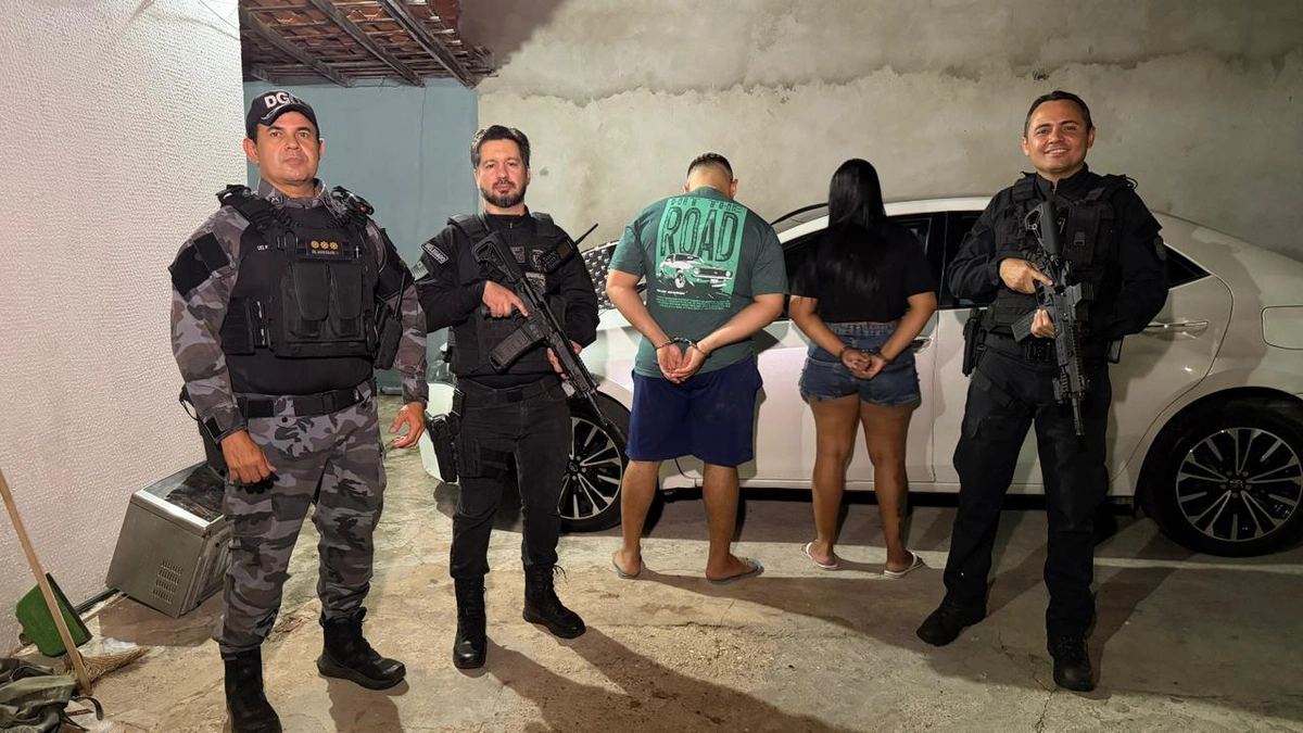 Casal preso na operação