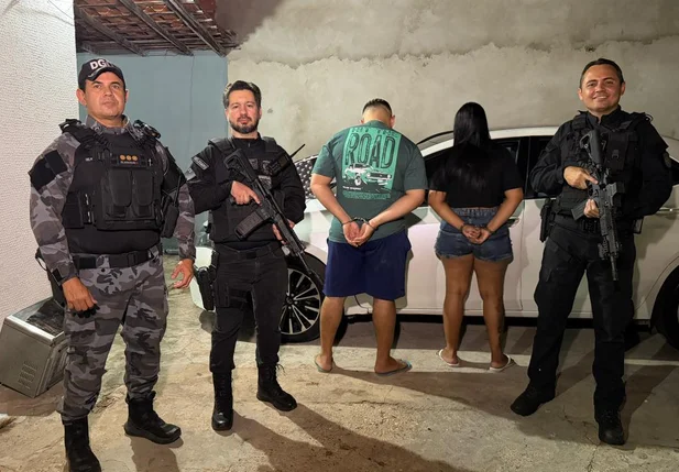 Casal preso na operação
