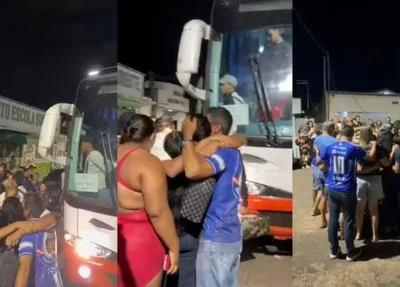 Chegada da delegação sub-20 do Águia de Marabá.