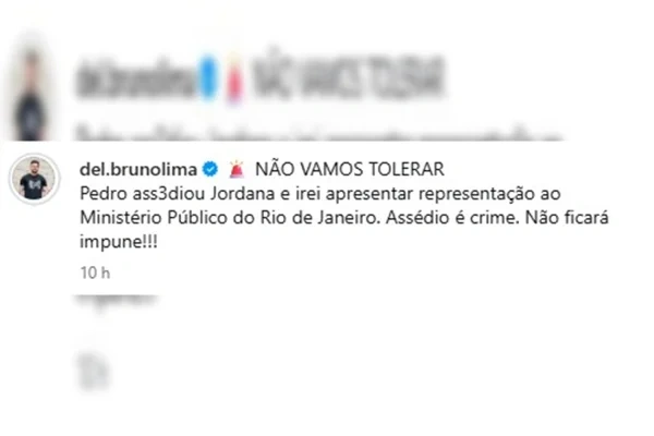 Comentário do delegado Bruno Lima.