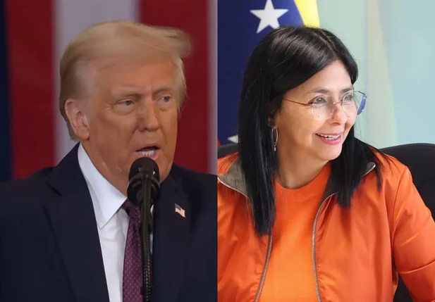 Donald Trump e Delcy Rodrigues