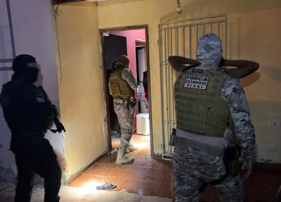Equipes da FEISP em ação durante operação contra o PCC em Altos