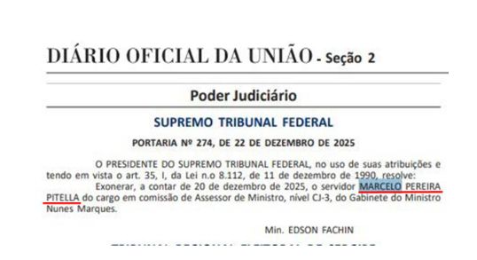 Ex-assessor de ministro do STF é preso por stalking contra esposa juíza