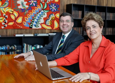 Ex-presidente Dilma Rousseff (PT) e ex-ministro do Esporte Ricardo Leyser Gonçalves