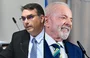 Flávio Bolsonaro e presidente Lula