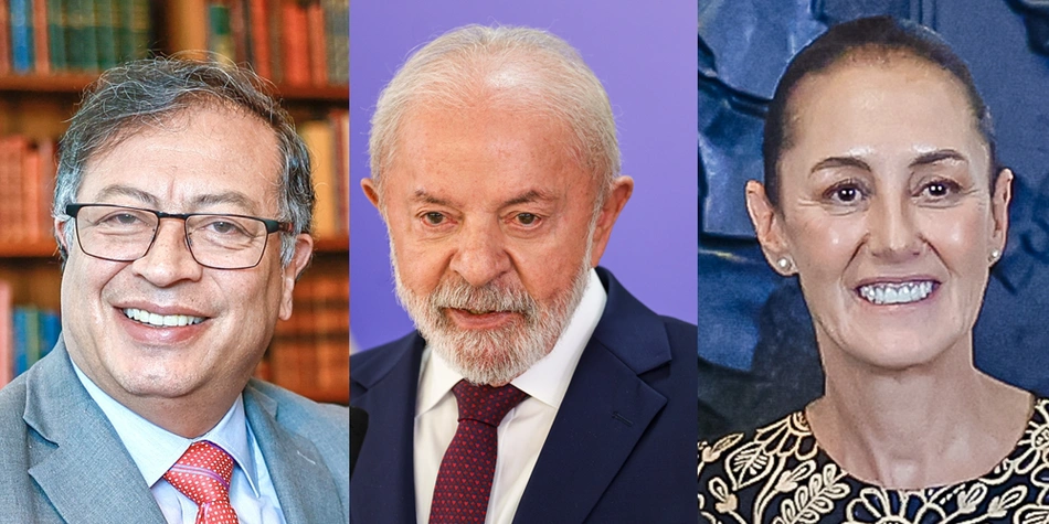 Gustavo Petro, Lula e Claudia Sheinbaum
