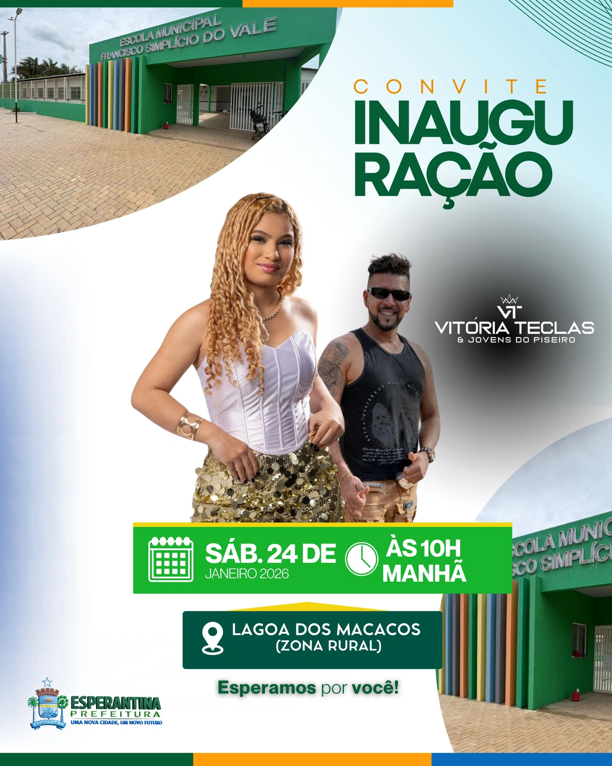 Inauguração de escola em Esperantina