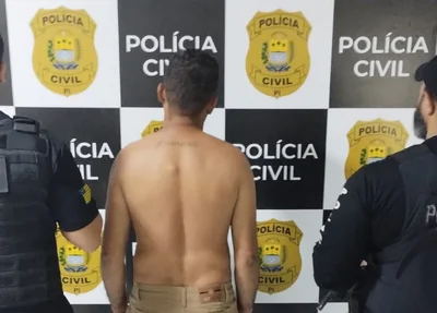 J. B. A. J foi preso pela Polícia Civil do Piauí por suspeita de tentativa de feminicídio