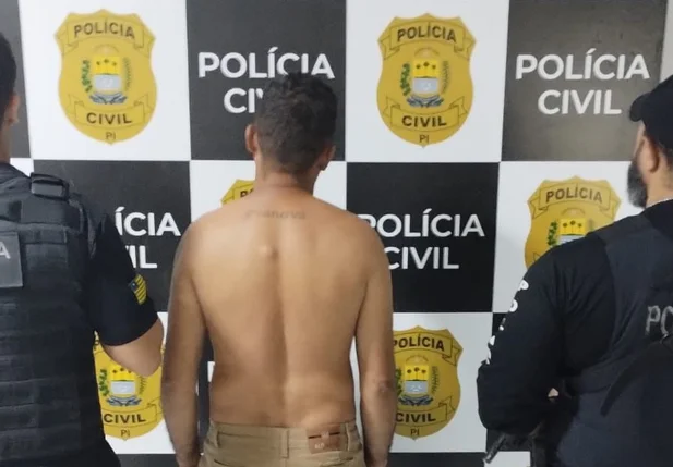 J. B. A. J foi preso pela Polícia Civil do Piauí por suspeita de tentativa de feminicídio