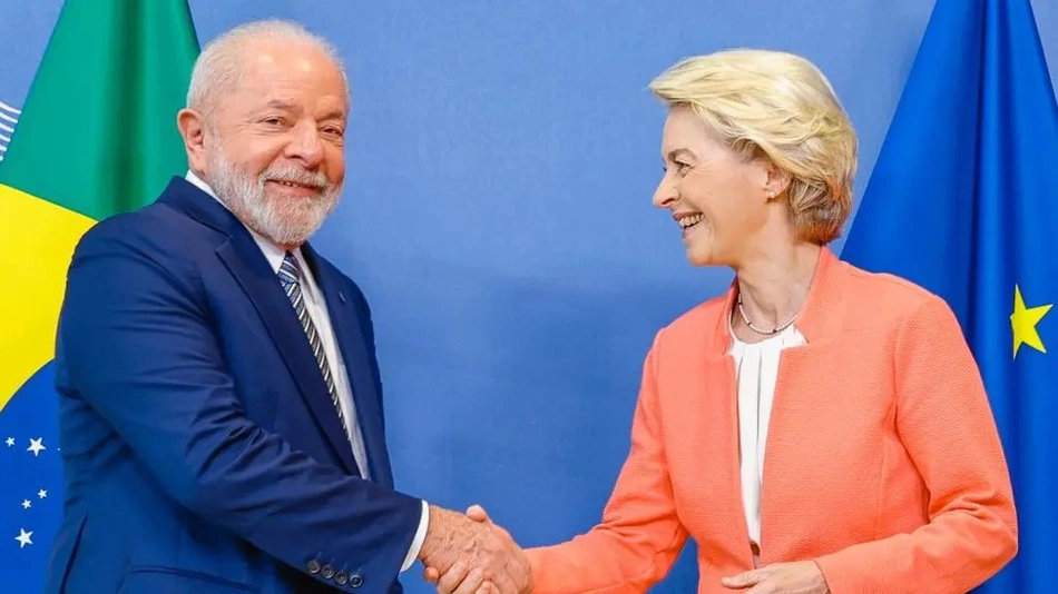 Lula e a presidente da Comissão Europeia, Ursula von der Leyen