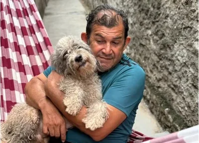 Marco Antônio e Snoopy