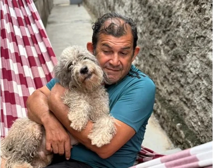 Marco Antônio e Snoopy