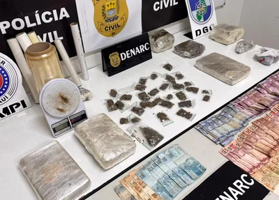 Material apreendido na operação