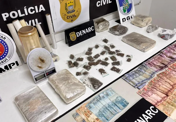 Material apreendido na operação