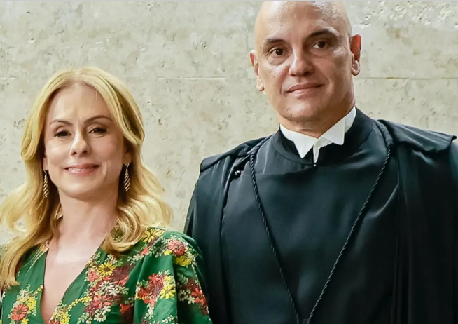Moraes e a esposa, a advogada Viviane Barci de Moraes