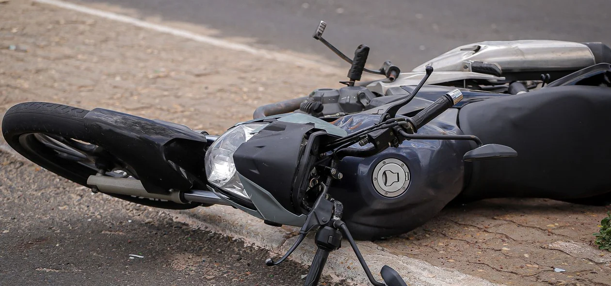 Motocicleta envolvida na colisão