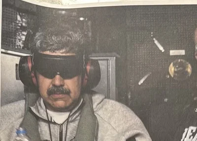 Nicolás Maduro após ser capturado pelos EUA