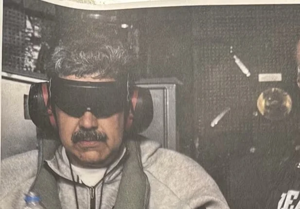 Nicolás Maduro após ser capturado pelos EUA