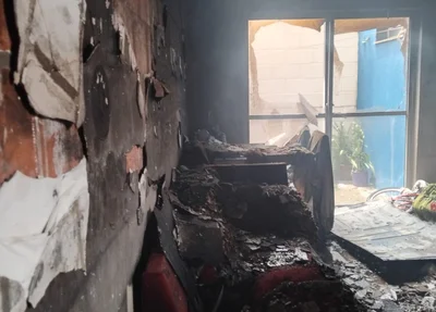 Nos registros, a sala do imóvel aparece com perda total
