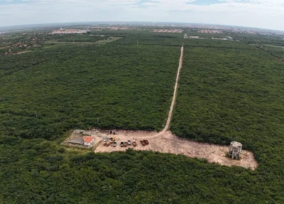 Obra da usina de hidrogênio verde em Parnaíba