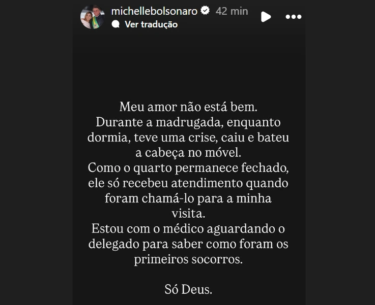 Postagem de Michelle Bolsonaro