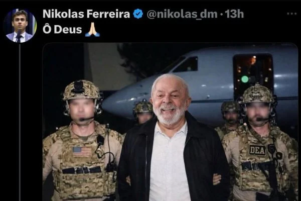 Postagem de Nikolas Ferreira